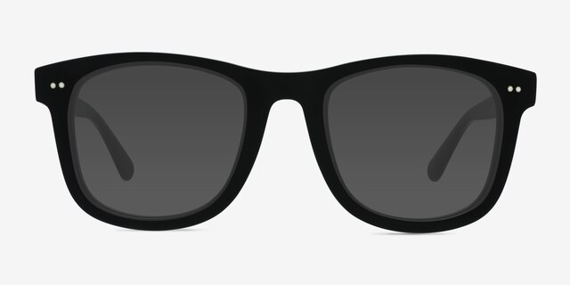 Nevada Matte Black AcetateSunglass Frames from EyeBuyDirect, Front View
