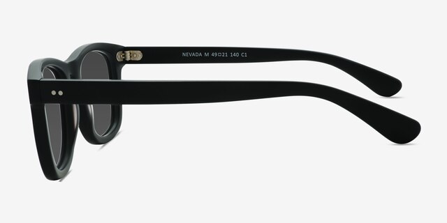 Nevada Matte Black AcetateSunglass Frames from EyeBuyDirect, Side View