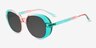Bold Heart Rainbow Green PlastiqueSoleil de Lunette de vue d'EyeBuyDirect, Vue d'Angle