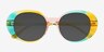 Bold Heart Rainbow Yellow PlasticSunglass Frames from EyeBuyDirect, Closed View