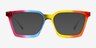 Own It Rainbow Orange PlasticSunglass Frames from EyeBuyDirect, Front View