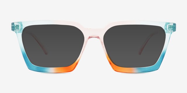 Own It Rainbow Pink PlasticSunglass Frames from EyeBuyDirect, Front View