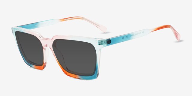 Own It Rainbow Pink PlasticSunglass Frames from EyeBuyDirect, Angle View