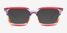 Own It Striped Rainbow PlasticSunglass Frames from EyeBuyDirect, Front View