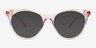 Cartel Rainbow Pink PlastiqueSoleil de Lunette de vue d'EyeBuyDirect, Vue de Face