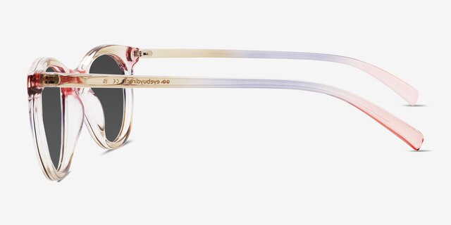 Cartel Rainbow Pink PlastiqueSoleil de Lunette de vue d'EyeBuyDirect, Vue de Côté