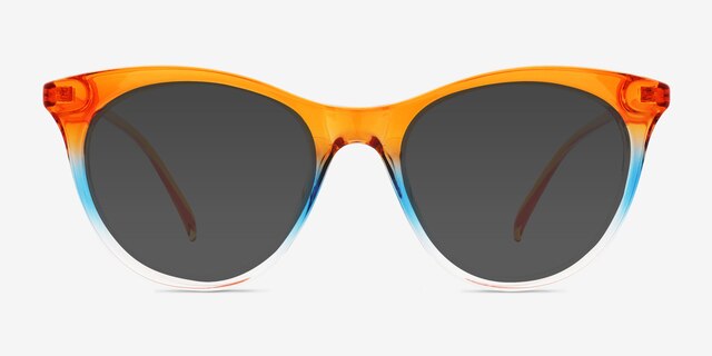 Cartel Rainbow Orange PlastiqueSoleil de Lunette de vue d'EyeBuyDirect, Vue de Face