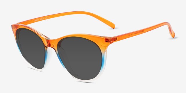 Cartel Rainbow Orange PlastiqueSoleil de Lunette de vue d'EyeBuyDirect, Vue d'Angle