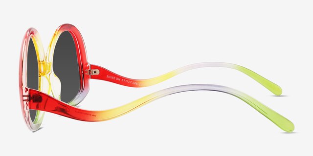 Shine On Rainbow Red PlastiqueSoleil de Lunette de vue d'EyeBuyDirect, Vue de Côté