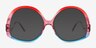 Shine On Rainbow Blue PlasticSunglass Frames from EyeBuyDirect, Front View