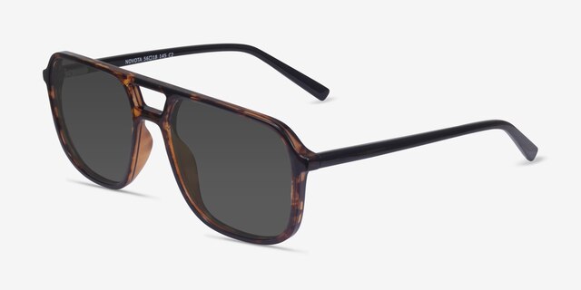 Novota Tortoise PlasticSunglass Frames from EyeBuyDirect, Angle View