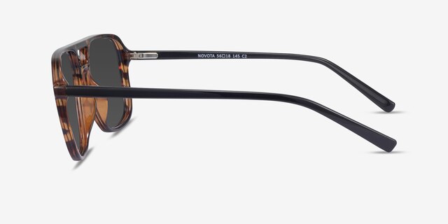 Novota Tortoise PlasticSunglass Frames from EyeBuyDirect, Side View