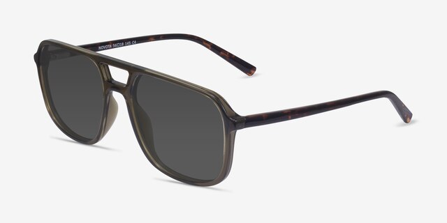 Novota Vert PlastiqueSoleil de Lunette de vue d'EyeBuyDirect, Vue d'Angle