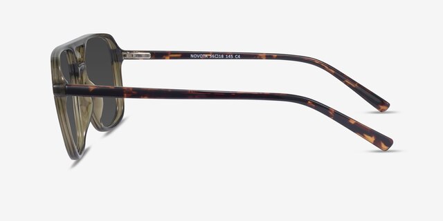 Novota Vert PlastiqueSoleil de Lunette de vue d'EyeBuyDirect, Vue de Côté