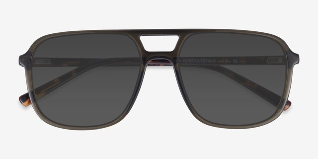 Novota Vert PlastiqueSoleil de Lunette de vue d'EyeBuyDirect, Vue Rapprochée