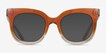 Paley Orange Brown PlasticSunglass Frames from EyeBuyDirect, Front View