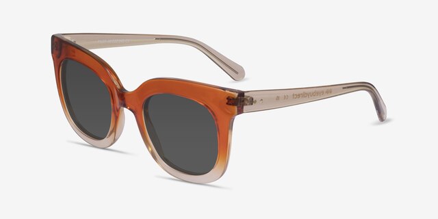 Paley Orange Brown PlastiqueSoleil de Lunette de vue d'EyeBuyDirect, Vue d'Angle