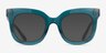 Paley Vert PlastiqueSoleil de Lunette de vue d'EyeBuyDirect, Vue de Face