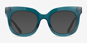 Paley Vert Plastique Soleil de Lunette de vue d'EyeBuyDirect, Vue de Face