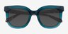 Paley Vert PlastiqueSoleil de Lunette de vue d'EyeBuyDirect, Vue Rapprochée