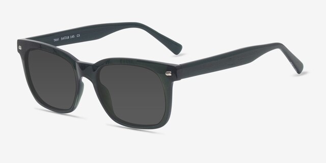 Tavi Green PlasticSunglass Frames from EyeBuyDirect, Angle View