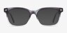 Tavi Gray Clear PlastiqueSoleil de Lunette de vue d'EyeBuyDirect, Vue de Face
