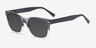 Tavi Gray Clear PlastiqueSoleil de Lunette de vue d'EyeBuyDirect, Vue d'Angle