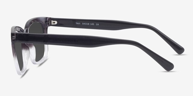 Tavi Gray Clear PlastiqueSoleil de Lunette de vue d'EyeBuyDirect, Vue de Côté