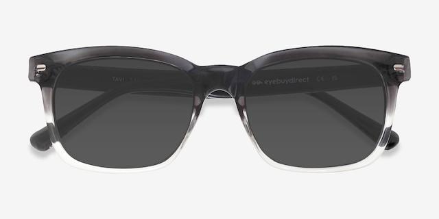 Tavi Gray Clear PlastiqueSoleil de Lunette de vue d'EyeBuyDirect, Vue Rapprochée