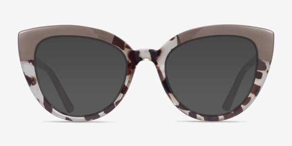 Kara Tortoise Brown Plastique Soleil de Lunette de vue