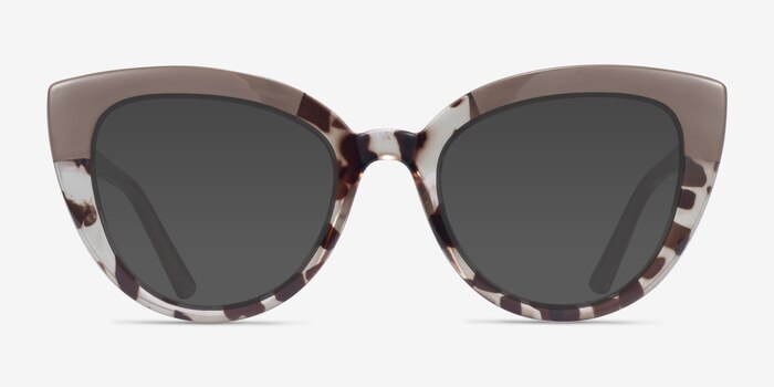 Kara Tortoise Brown Plastique Soleil de Lunette de vue d'EyeBuyDirect