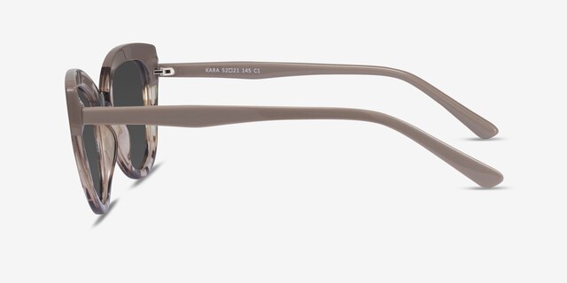 Kara Tortoise Brown PlasticSunglass Frames from EyeBuyDirect, Side View