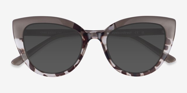 Kara Tortoise Brown PlasticSunglass Frames from EyeBuyDirect, Closed View