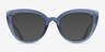 Kara Bleu PlastiqueSoleil de Lunette de vue d'EyeBuyDirect, Vue de Face