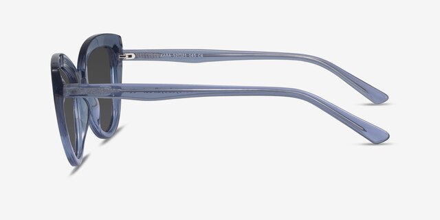 Kara Bleu PlastiqueSoleil de Lunette de vue d'EyeBuyDirect, Vue de Côté
