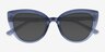 Kara Bleu PlastiqueSoleil de Lunette de vue d'EyeBuyDirect, Vue Rapprochée
