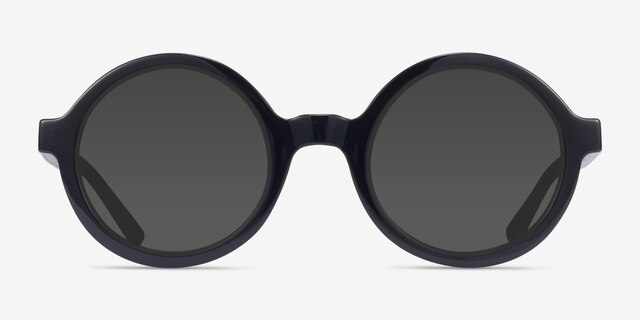 Wylie Black PlasticSunglass Frames from EyeBuyDirect, Front View