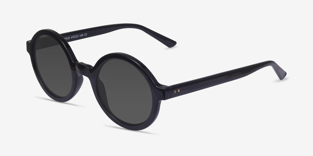 Wylie Black PlasticSunglass Frames from EyeBuyDirect, Angle View
