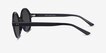 Wylie Black PlasticSunglass Frames from EyeBuyDirect, Side View