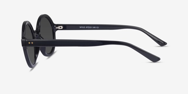 Wylie Black PlasticSunglass Frames from EyeBuyDirect, Side View