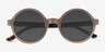 Wylie Brun PlastiqueSoleil de Lunette de vue d'EyeBuyDirect, Vue Rapprochée