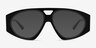 Flores Black AcetateSunglass Frames from EyeBuyDirect, Front View