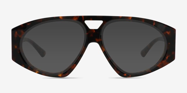 Flores Tortoise AcetateSunglass Frames from EyeBuyDirect, Front View