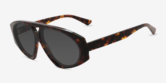 Flores Tortoise AcetateSunglass Frames from EyeBuyDirect, Angle View