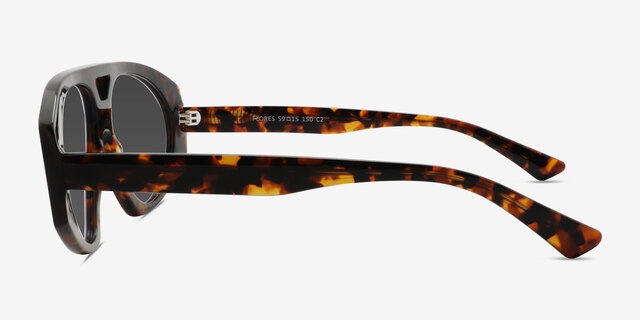 Flores Tortoise AcetateSunglass Frames from EyeBuyDirect, Side View
