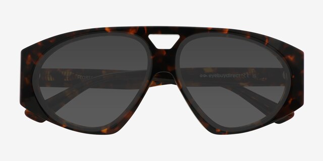 Flores Tortoise AcetateSunglass Frames from EyeBuyDirect, Closed View