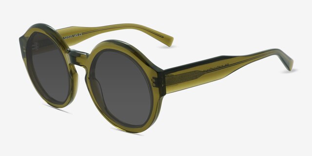 Slade Green AcetateSunglass Frames from EyeBuyDirect, Angle View