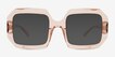Cyrille Coral AcetateSunglass Frames from EyeBuyDirect, Front View