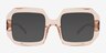 Cyrille Coral AcetateSunglass Frames from EyeBuyDirect, Front View