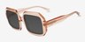 Cyrille Coral AcetateSunglass Frames from EyeBuyDirect, Angle View